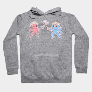 Two Cats Having A Duel Hoodie